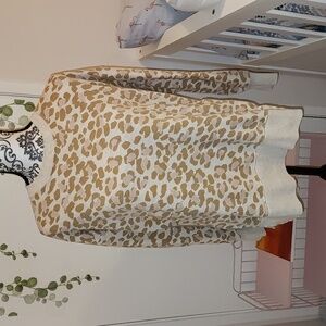 Aerie oversized animal print long sleeve crewneck sweatshirt size small